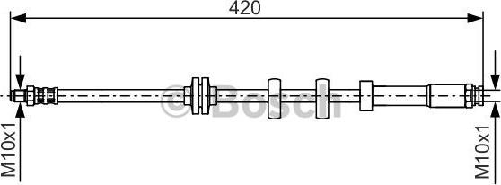 BOSCH 1 987 476 637 - Тормозной шланг autospares.lv