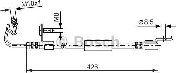 BOSCH 1 987 476 624 - Тормозной шланг autospares.lv