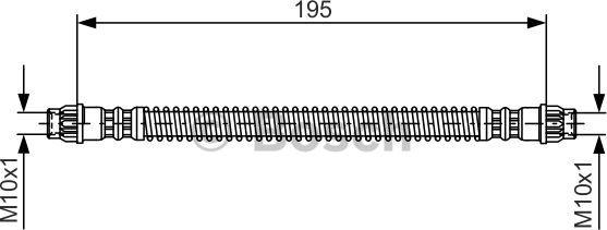 BOSCH 1 987 476 674 - Тормозной шланг autospares.lv