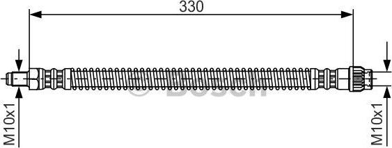 BOSCH 1 987 476 672 - Тормозной шланг autospares.lv