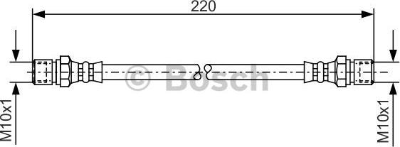 BOSCH 1 987 476 090 - Тормозной шланг autospares.lv