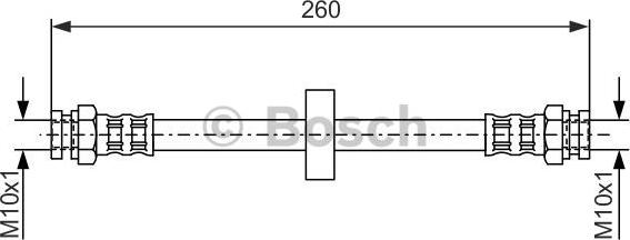 BOSCH 1 987 476 092 - Тормозной шланг autospares.lv