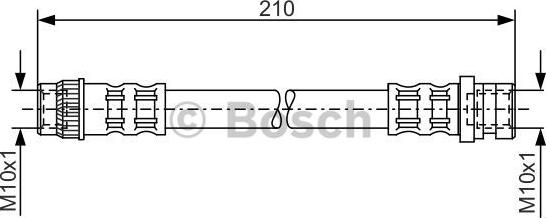 BOSCH 1 987 476 068 - Тормозной шланг autospares.lv