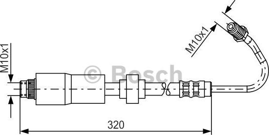 BOSCH 1 987 476 067 - Тормозной шланг autospares.lv