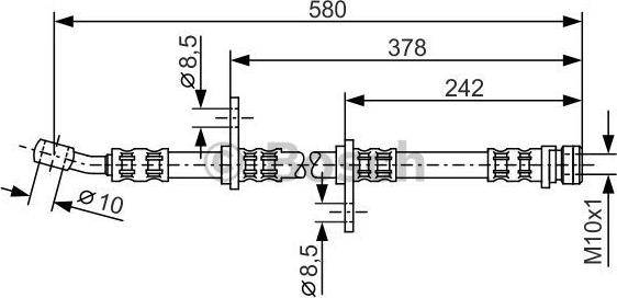 BOSCH 1 987 476 070 - Тормозной шланг autospares.lv