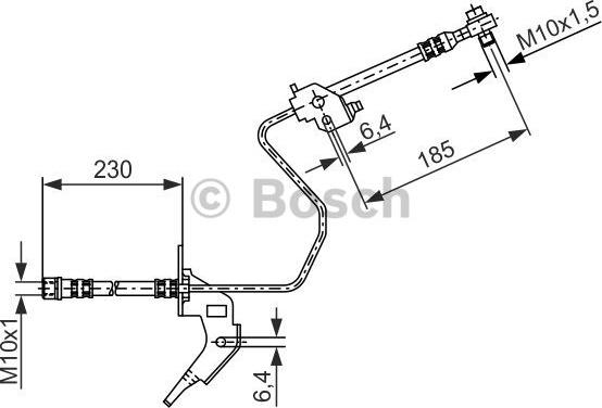 BOSCH 1 987 476 199 - Тормозной шланг autospares.lv