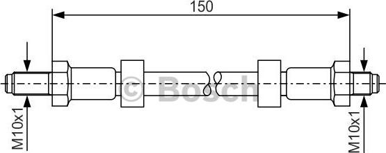 BOSCH 1 987 476 141 - Тормозной шланг autospares.lv