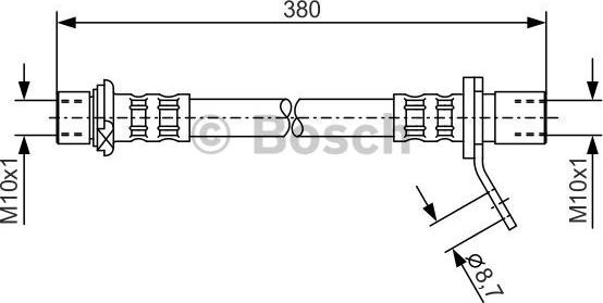 BOSCH 1 987 476 161 - Тормозной шланг autospares.lv