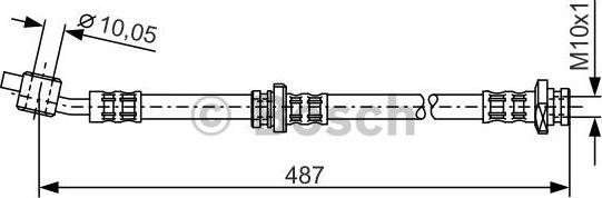 BOSCH 1 987 476 168 - Тормозной шланг autospares.lv