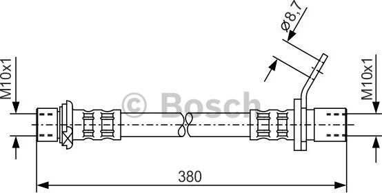 BOSCH 1 987 476 163 - Тормозной шланг autospares.lv