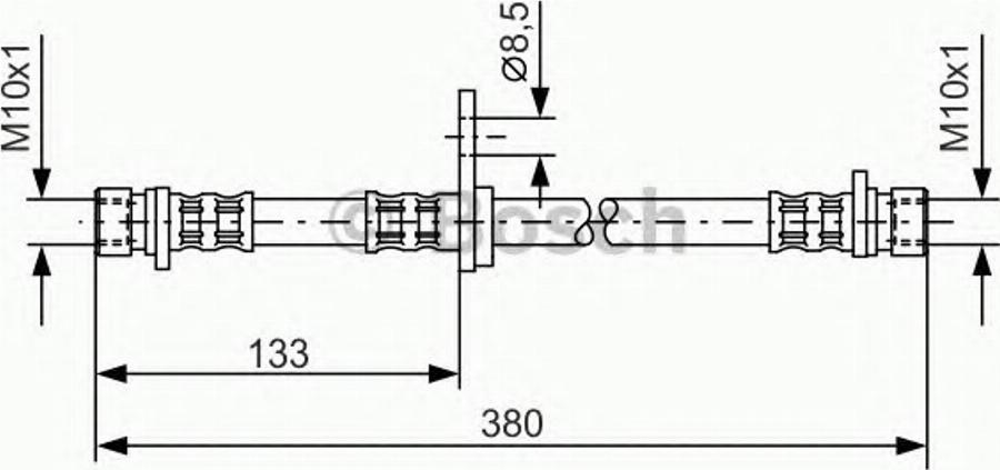 BOSCH 1987476109 - Тормозной шланг autospares.lv