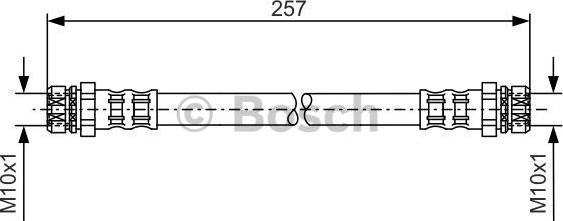 BOSCH 1 987 476 101 - Тормозной шланг autospares.lv