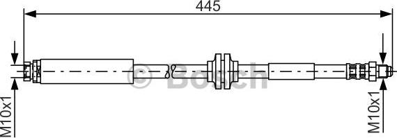 BOSCH 1 987 476 180 - Тормозной шланг autospares.lv