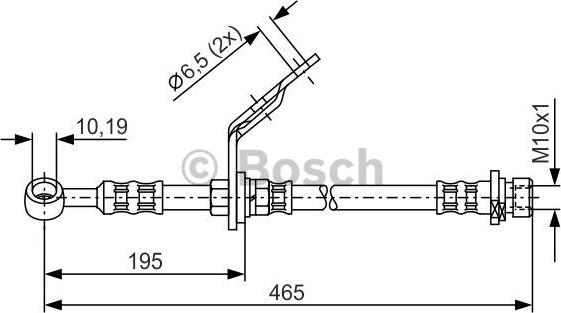 BOSCH 1 987 476 187 - Тормозной шланг autospares.lv