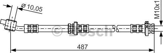 BOSCH 1 987 476 135 - Тормозной шланг autospares.lv