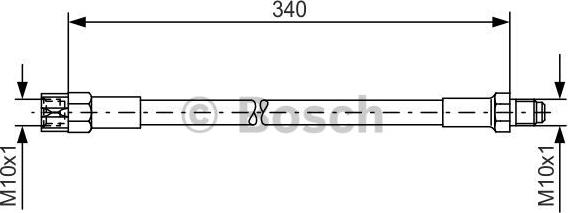 BOSCH 1 987 476 129 - Тормозной шланг autospares.lv