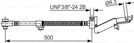 BOSCH 1 987 476 865 - Тормозной шланг autospares.lv