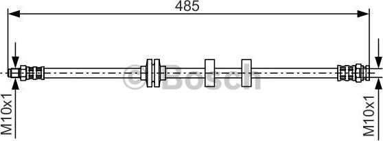 BOSCH 1 987 476 860 - Тормозной шланг autospares.lv