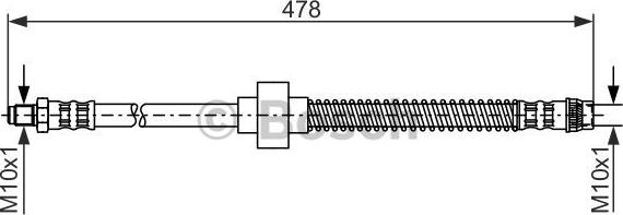 BOSCH 1 987 476 868 - Тормозной шланг autospares.lv