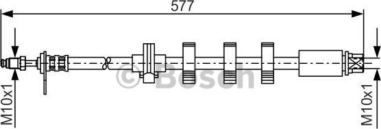 BOSCH 1 987 476 809 - Тормозной шланг autospares.lv