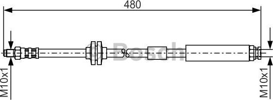 BOSCH 1 987 476 824 - Тормозной шланг autospares.lv