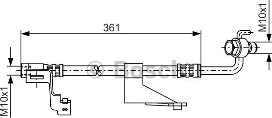 BOSCH 1 987 476 821 - Тормозной шланг autospares.lv