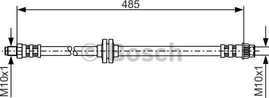 BOSCH 1 987 476 827 - Тормозной шланг autospares.lv