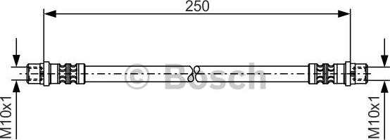 BOSCH 1 987 476 309 - Тормозной шланг autospares.lv