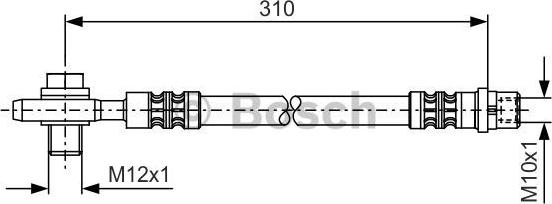 BOSCH 1 987 476 308 - Тормозной шланг autospares.lv