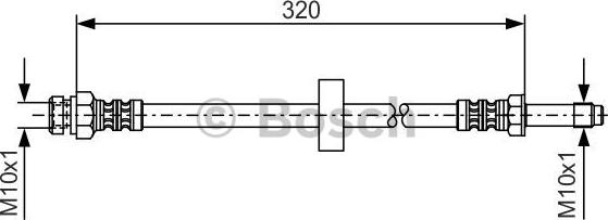 BOSCH 1 987 476 317 - Тормозной шланг autospares.lv