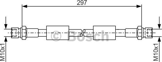 BOSCH 1 987 476 380 - Тормозной шланг autospares.lv