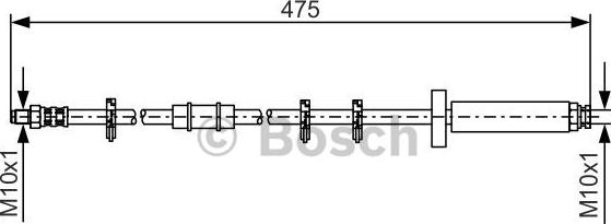 BOSCH 1 987 476 329 - Тормозной шланг autospares.lv