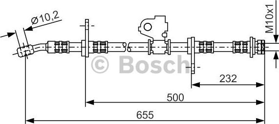 BOSCH 1 987 476 322 - Тормозной шланг autospares.lv