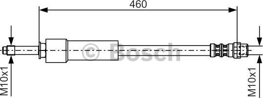 BOSCH 1 987 476 297 - Тормозной шланг autospares.lv