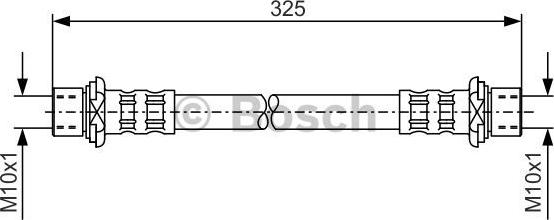 BOSCH 1 987 476 205 - Тормозной шланг autospares.lv