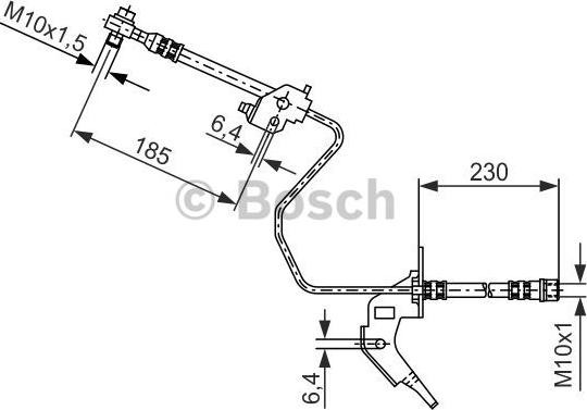 BOSCH 1 987 476 200 - Тормозной шланг autospares.lv