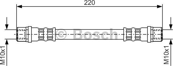 BOSCH 1 987 476 203 - Тормозной шланг autospares.lv