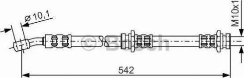 BOSCH 1 987 476 287 - Тормозной шланг autospares.lv