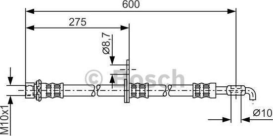 BOSCH 1 987 476 229 - Тормозной шланг autospares.lv