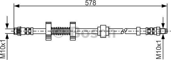 BOSCH 1 987 476 796 - Тормозной шланг autospares.lv