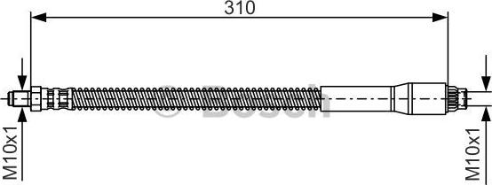 BOSCH 1 987 476 746 - Тормозной шланг autospares.lv