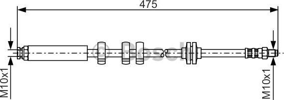 BOSCH 1 987 476 747 - Тормозной шланг autospares.lv