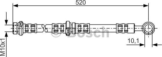 BOSCH 1 987 476 767 - Тормозной шланг autospares.lv