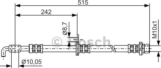 BOSCH 1 987 476 780 - Тормозной шланг autospares.lv