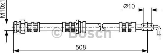 BOSCH 1 987 476 733 - Тормозной шланг autospares.lv