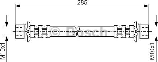 BOSCH 1 987 476 725 - Тормозной шланг autospares.lv