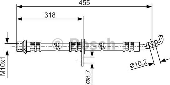 BOSCH 1 987 476 727 - Тормозной шланг autospares.lv