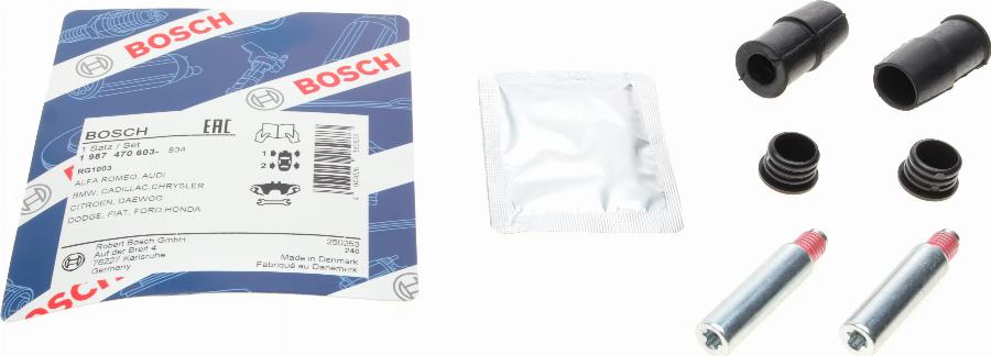 BOSCH 1 987 470 603 - Комплект направляющей гильзы, тормозной поршень autospares.lv