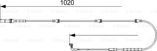 BOSCH 1 987 473 541 - Сигнализатор, износ тормозных колодок autospares.lv