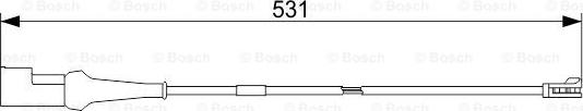 BOSCH 1 987 473 551 - Сигнализатор, износ тормозных колодок autospares.lv